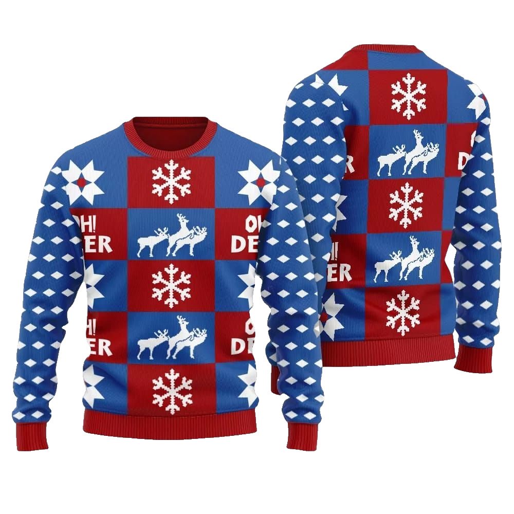 Oh Deer Ugly Sweater Christmas 2026 - Moonbestprint