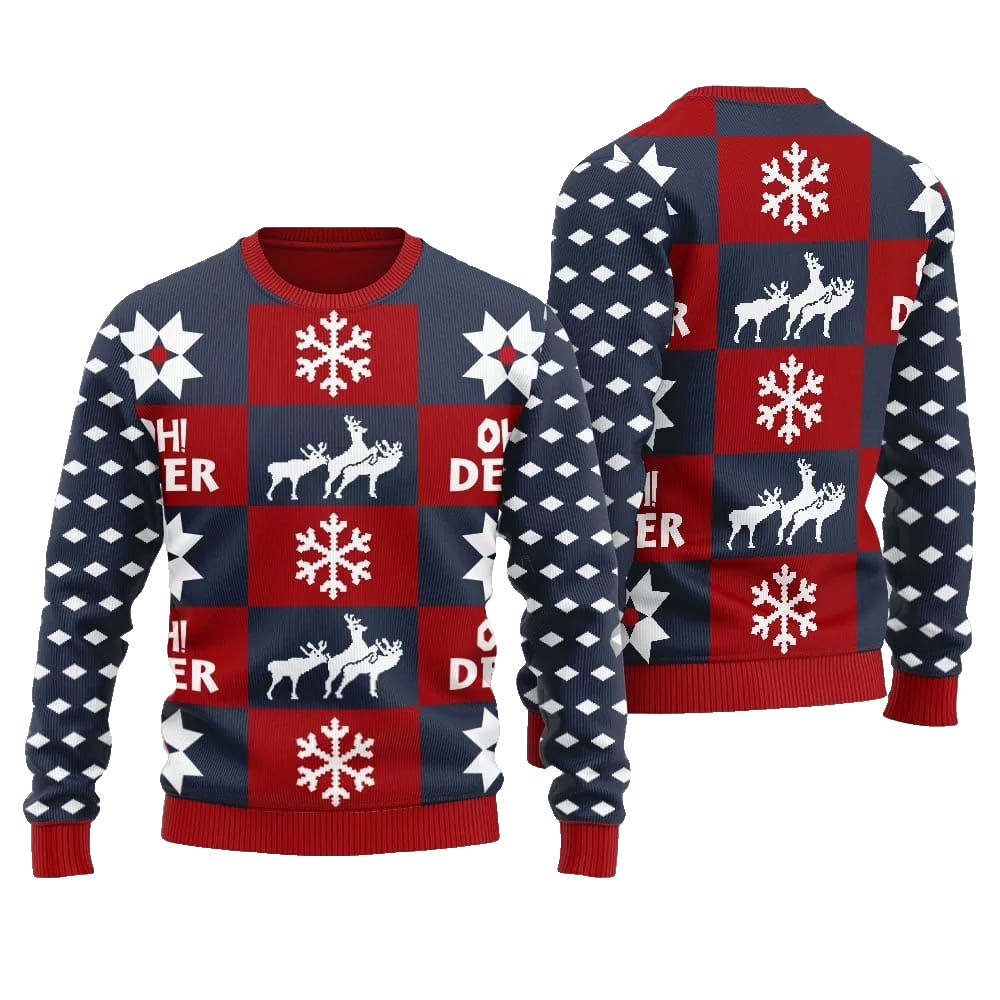 Oh Deer Ugly Sweater Christmas 2026 - Moonbestprint