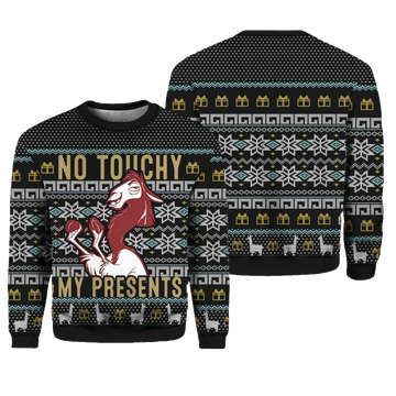 No Touchy My Presents The Emperor's New Groove Ugly Christmas Sweater - Moonbestprint