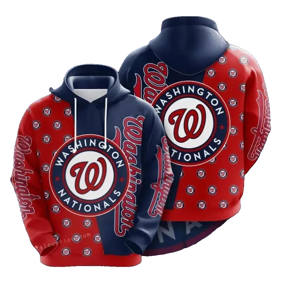 Washington Baseball Team Nationalss 3D Hoodie 2, MLB Hoodie Moonbestprint
