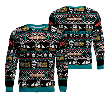 Never Say Die The Goonies Ugly Christmas Sweater 2025 – Moonbestprint