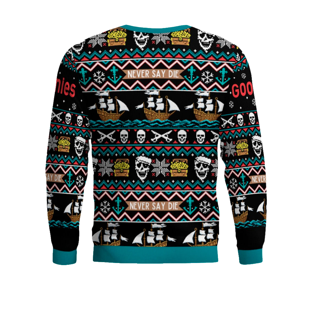 Never Say Die The Goonies Ugly Christmas Sweater 2025 – Moonbestprint