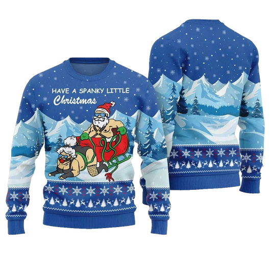 Naughty Santa Ugly Holiday Sweater - Moonbestprint