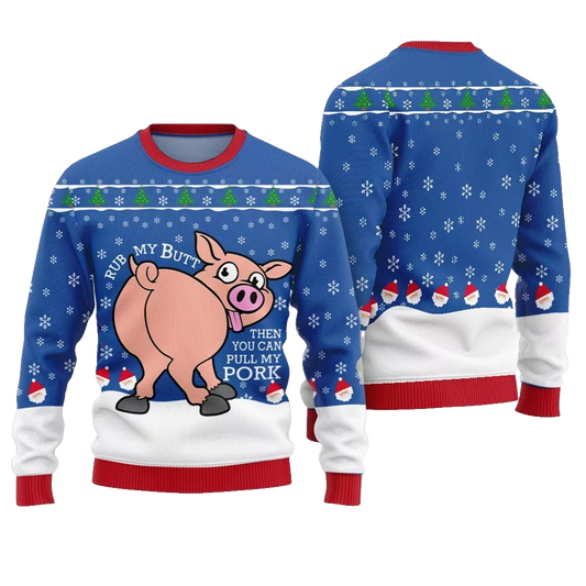 Naughty Pig Ugly Christmas Sweater - Moonbestprint