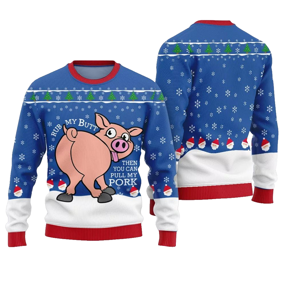 Naughty Pig Ugly Christmas Sweater - Moonbestprint