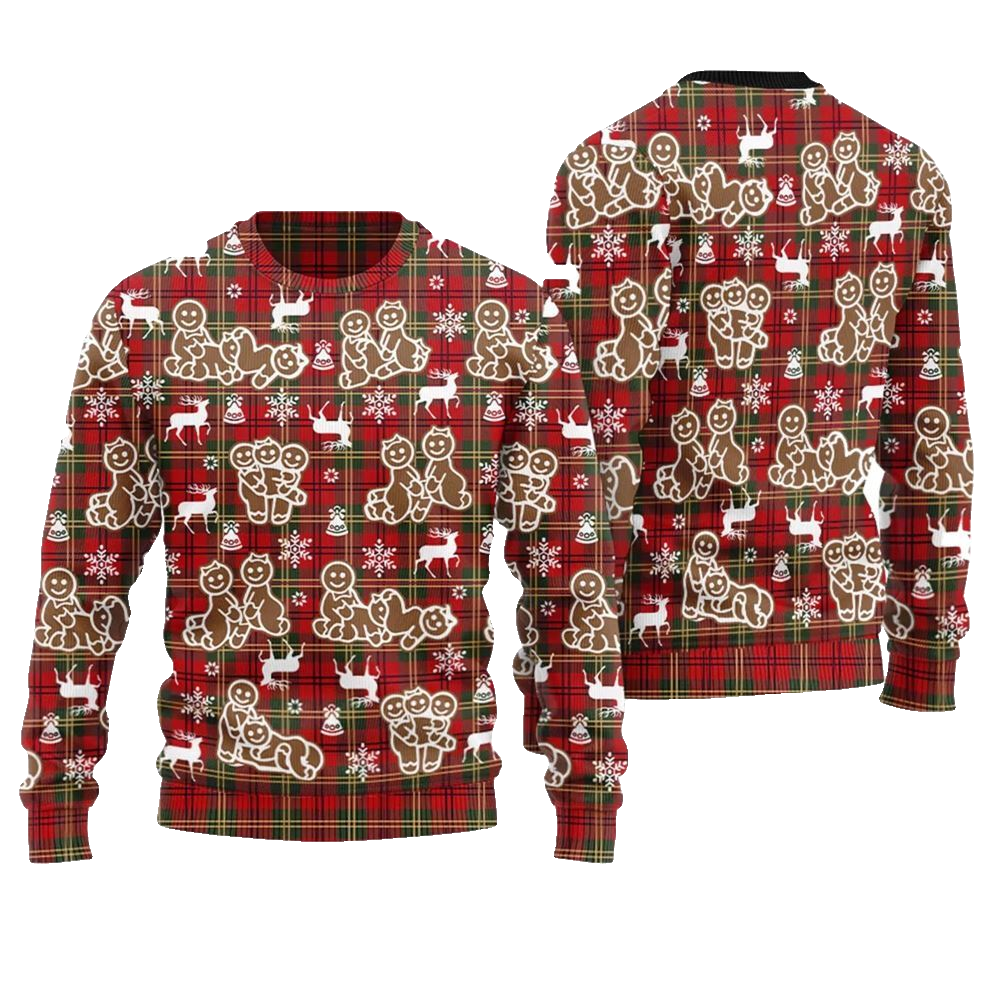 Naughty Gingerbread Ugly Christmas Sweater - Moonbestprint