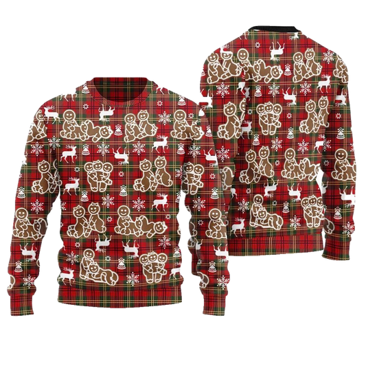 Naughty Gingerbread Ugly Christmas Sweater - Moonbestprint