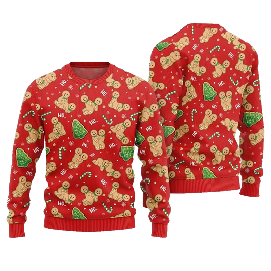 Naughty Gingerbread Ugly Sweater Christmas 2026 - Moonbestprint