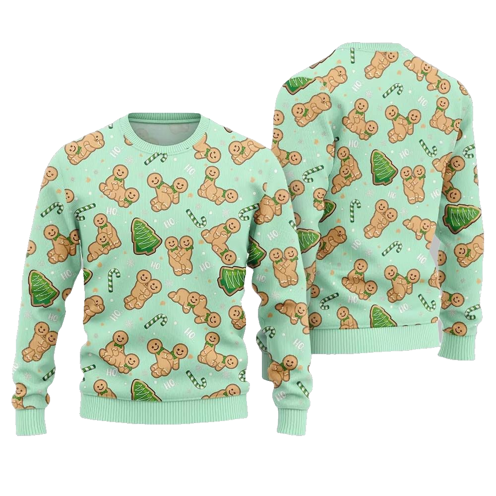 Naughty Gingerbread Ugly Sweater Christmas 2026 - Moonbestprint