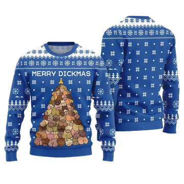Naughty Funny Merry Dickmas Ugly Sweater Christmas 2026 - Moonbestprint