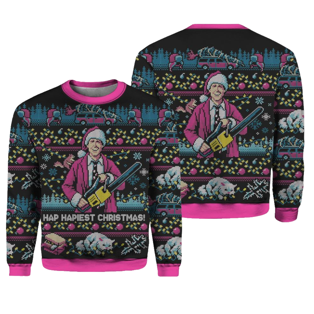 National Lampoons Vacation Hap Hapiest Christmas Sweater - Moonbestprint
