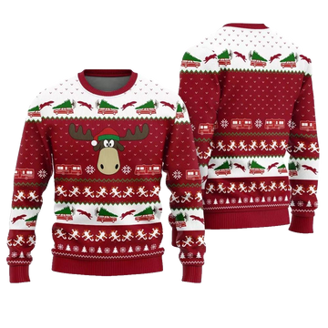 National Lampoon's Christmas Vacation Moose Ugly Christmas Sweater - Moonbestprint