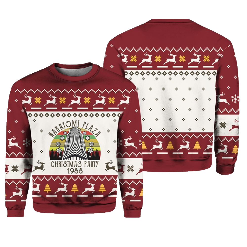 Nakatomi Plaza Christmas Party 1988 Ugly Christmas Sweater - Moonbestprint
