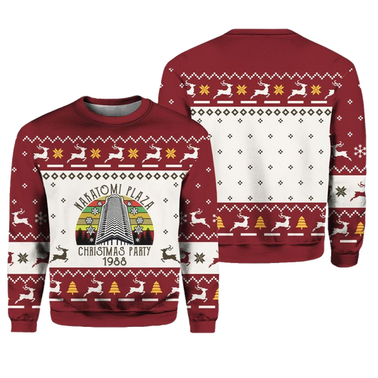 Nakatomi Plaza Christmas Party 1988 Ugly Christmas Sweater - Moonbestprint