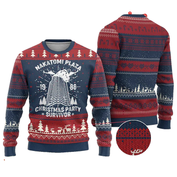 Nakatomi Plaza Christmas Party 1988 Survivor Ugly Sweater - Moonbestprint