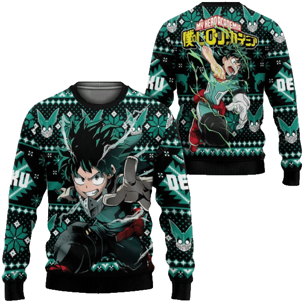My Hero Academia Anime Izuku Midoriya Ugly Christmas Sweater 2025 – Moonbestprint