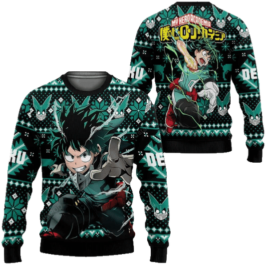 My Hero Academia Anime Izuku Midoriya Ugly Christmas Sweater 2025 – Moonbestprint