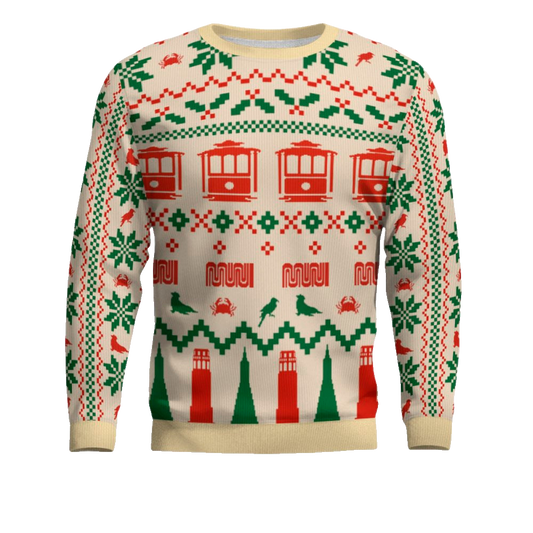 Muni Icons of San Francisco Holiday Christmas Ugly Sweater – Moonbestprint