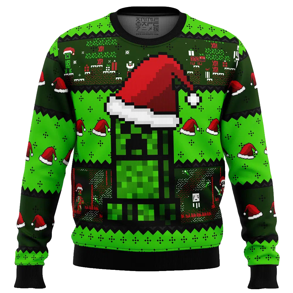 Minecraft Creeper Ugly Christmas Sweater – Moonbestprint