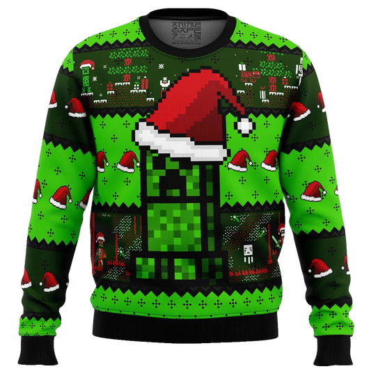 Minecraft Creeper Ugly Christmas Sweater – Moonbestprint