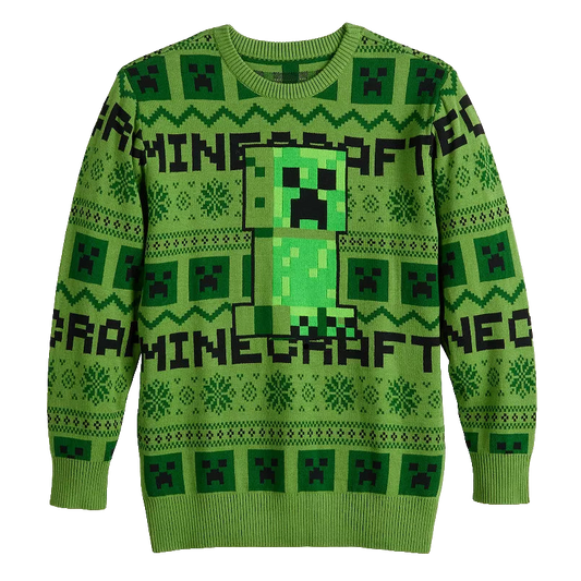 Minecraft Creeper Snow Attack Ugly Christmas Sweater – Moonbestprint