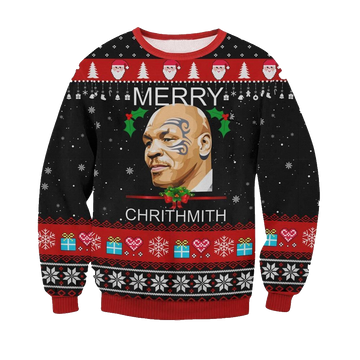 Mike Tyson Merry Chrithmith Ugly Sweater - Moonbestprint