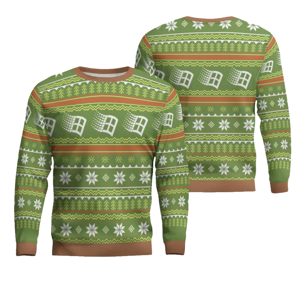 Microsoft Windows Ugly Holiday Sweater Brown And Green 2025 – Moonbestprint