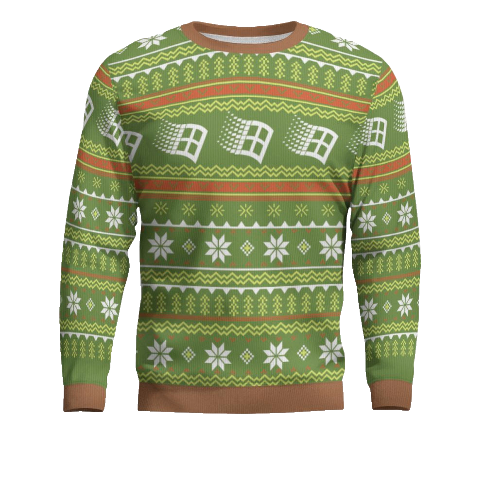 Microsoft Windows Ugly Holiday Sweater Brown And Green 2025 – Moonbestprint