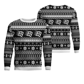 Microsoft Windows Ugly Holiday Sweater Brown And Green 2025 Black – Moonbestprint
