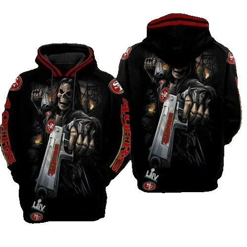 San Francisco 49ers Death Super Bowl San Francisco 49ers 3D Hoodie, NFL Hoodie Moonbestprint