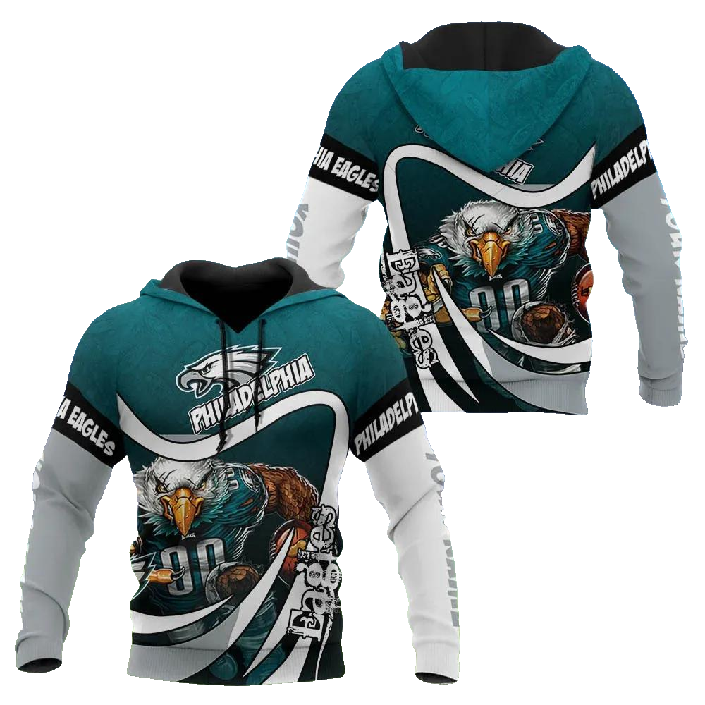 NFL Philadelphia Eagles Personalized 3D Hoodie 2, NFL Hoodie Moonbestprint