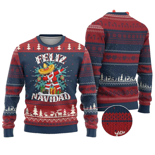 Mexico Sabta Feliz Navidad Ugly Christmas Sweater - Moonbestprint