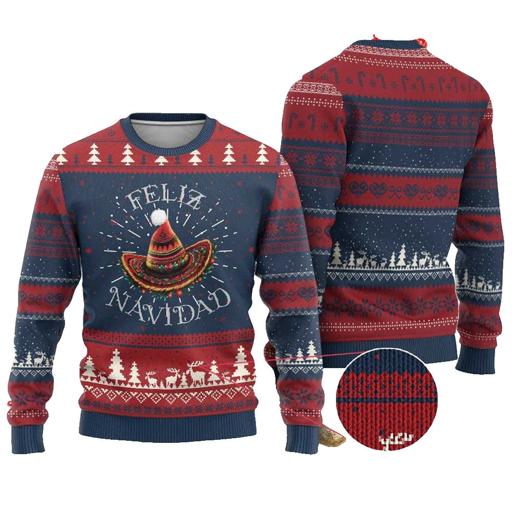 Mexico Feliz Navidad Ugly Christmas Sweater - Moonbestprint