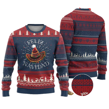 Mexico Feliz Navidad Ugly Christmas Sweater - Moonbestprint
