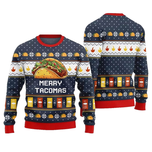 Merry Tacomas Ugly Sweater Christmas 2026 - Moonbestprint