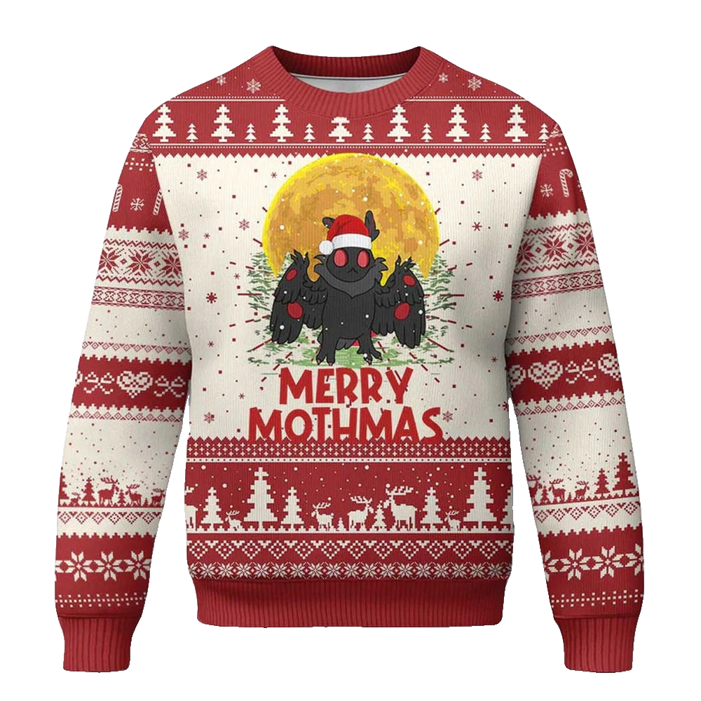 Merry Mothmas Ugly Christmas Sweater - Moonbestprint
