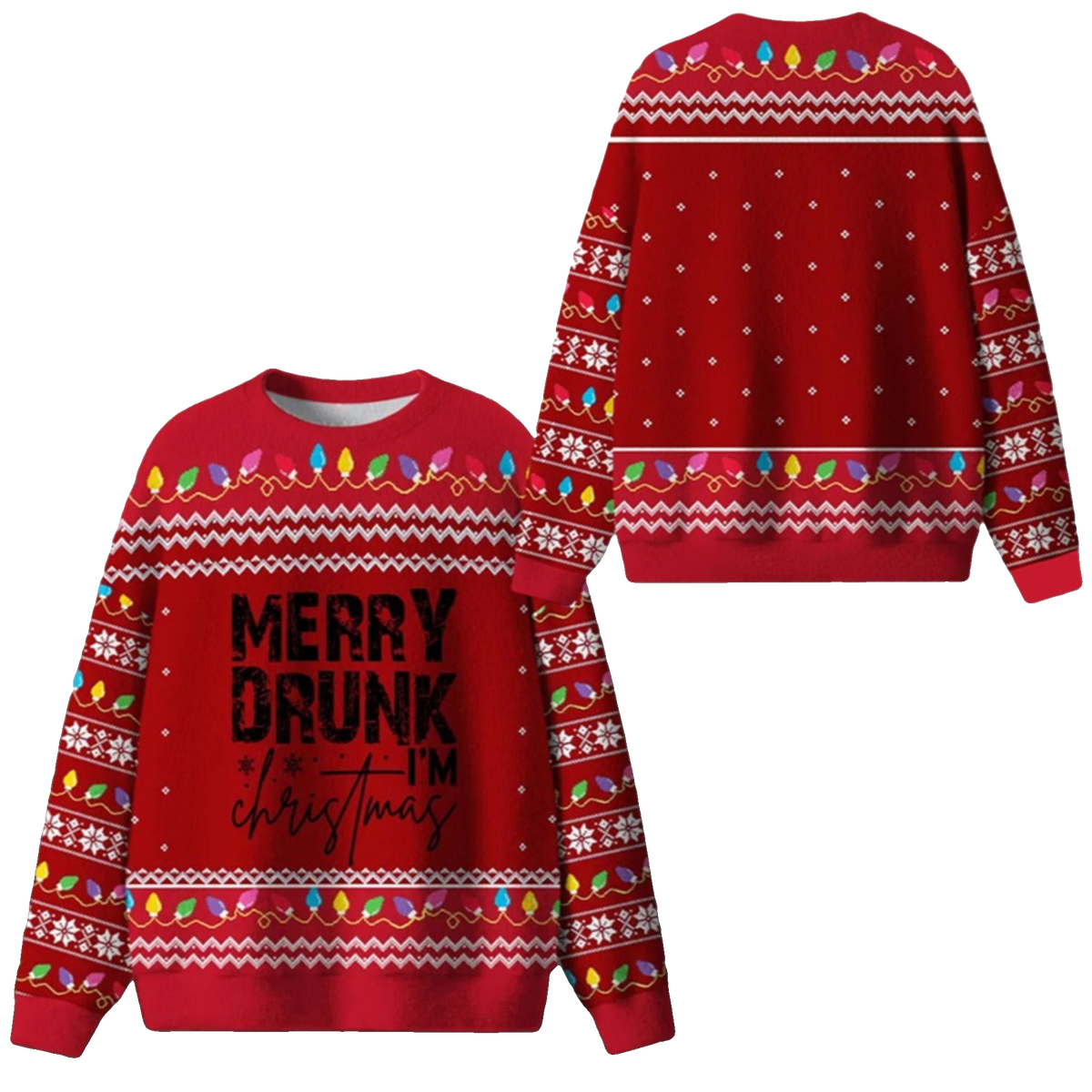 Merry Drunk I'm Christmas Ugly Sweater 2026 Christmas - Moonbestprint