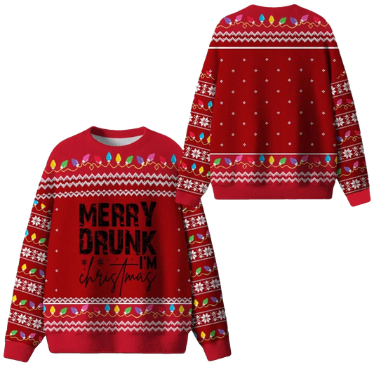 Merry Drunk I'm Christmas Ugly Sweater 2026 Christmas - Moonbestprint
