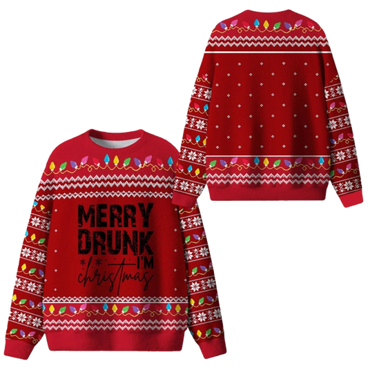 Merry Drunk I'm Christmas Ugly Sweater 2026 Christmas - Moonbestprint