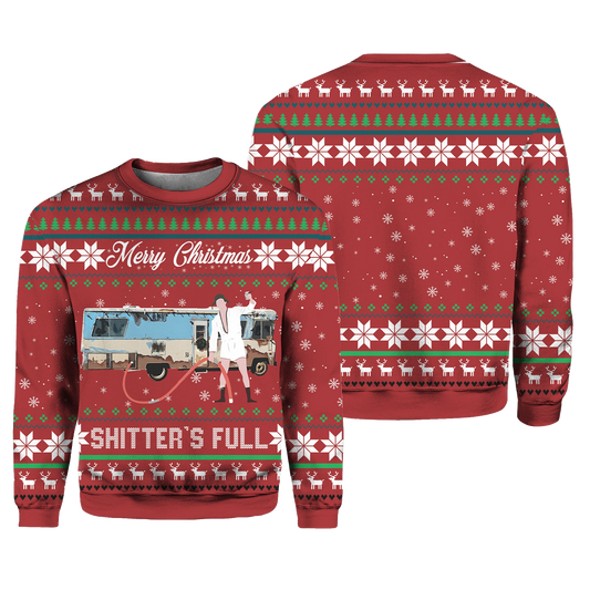 Merry Christmas Shitters Full Vacation Ugly Christmas Sweater – Moonbestprint