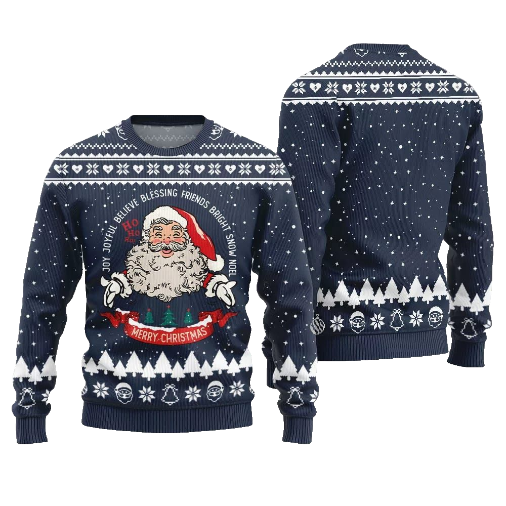 Merry Christmas Santa Ugly Sweater Christmas 2026 - Moonbestprint