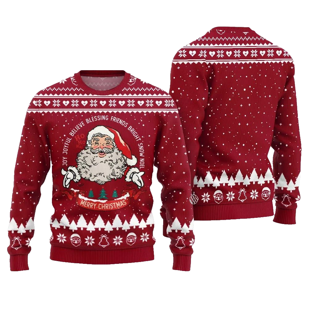 Merry Christmas Santa Ugly Sweater Christmas 2026 - Moonbestprint