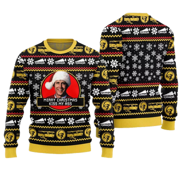 Merry Christmas Kiss My Ass Griswold Ugly Sweater - Moonbestprint