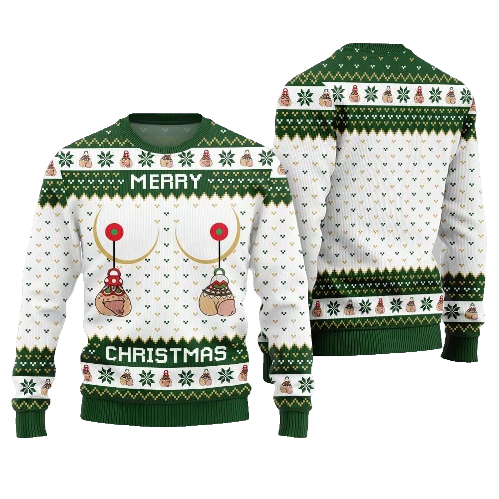 Merry Christmas Humorous Ugly Sweater Christmas 2026 - Moonbestprint