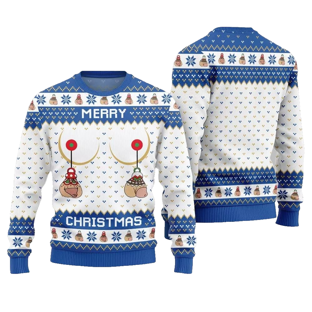 Merry Christmas Humorous Ugly Sweater Christmas 2026 - Moonbestprint