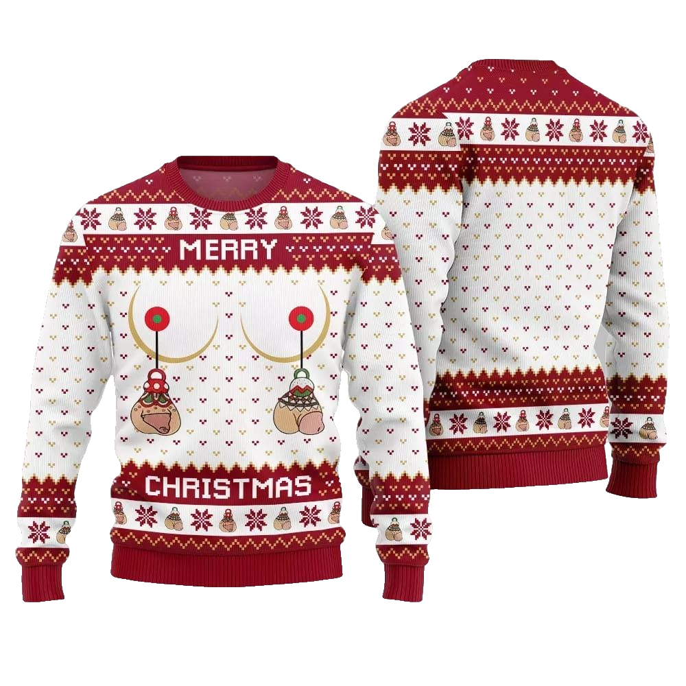 Merry Christmas Humorous Ugly Sweater Christmas 2026 - Moonbestprint