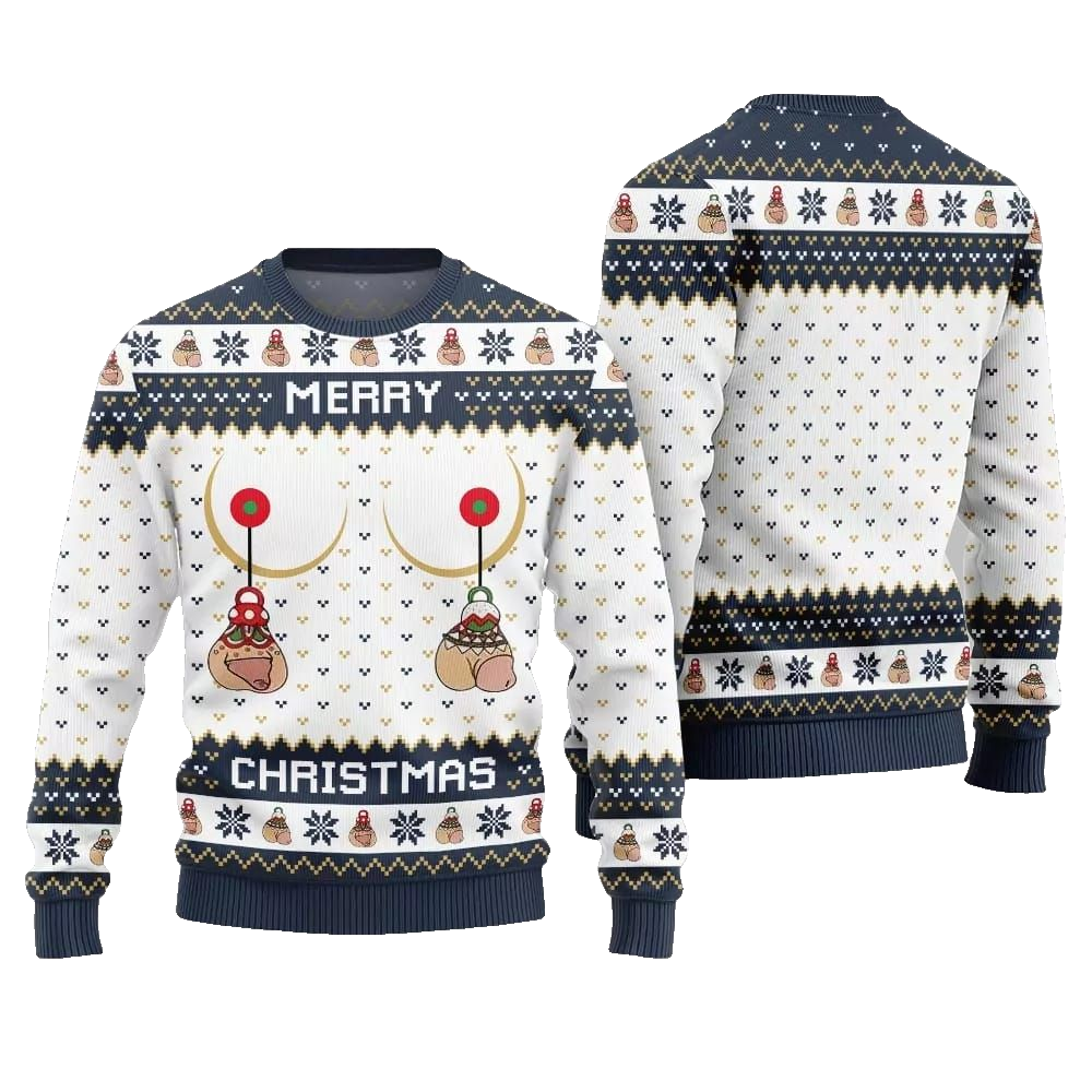 Merry Christmas Humorous Ugly Sweater Christmas 2026 - Moonbestprint