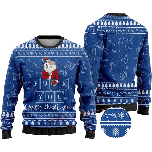Merry Chemis-mas Science Ugly Christmas Sweater – Moonbestprint