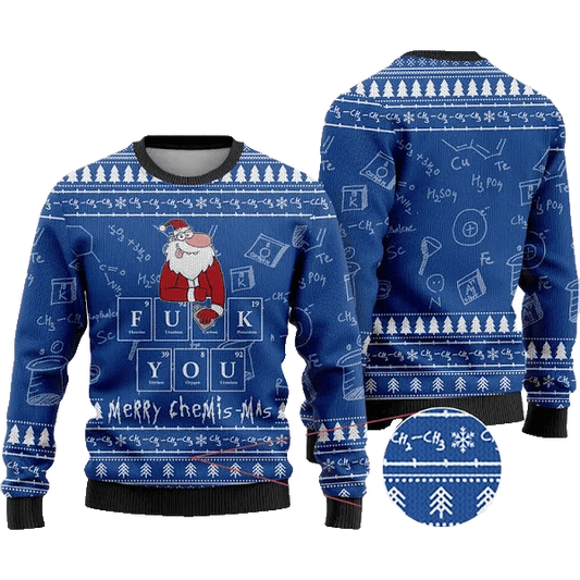 Merry Chemis-mas Science Ugly Christmas Sweater – Moonbestprint