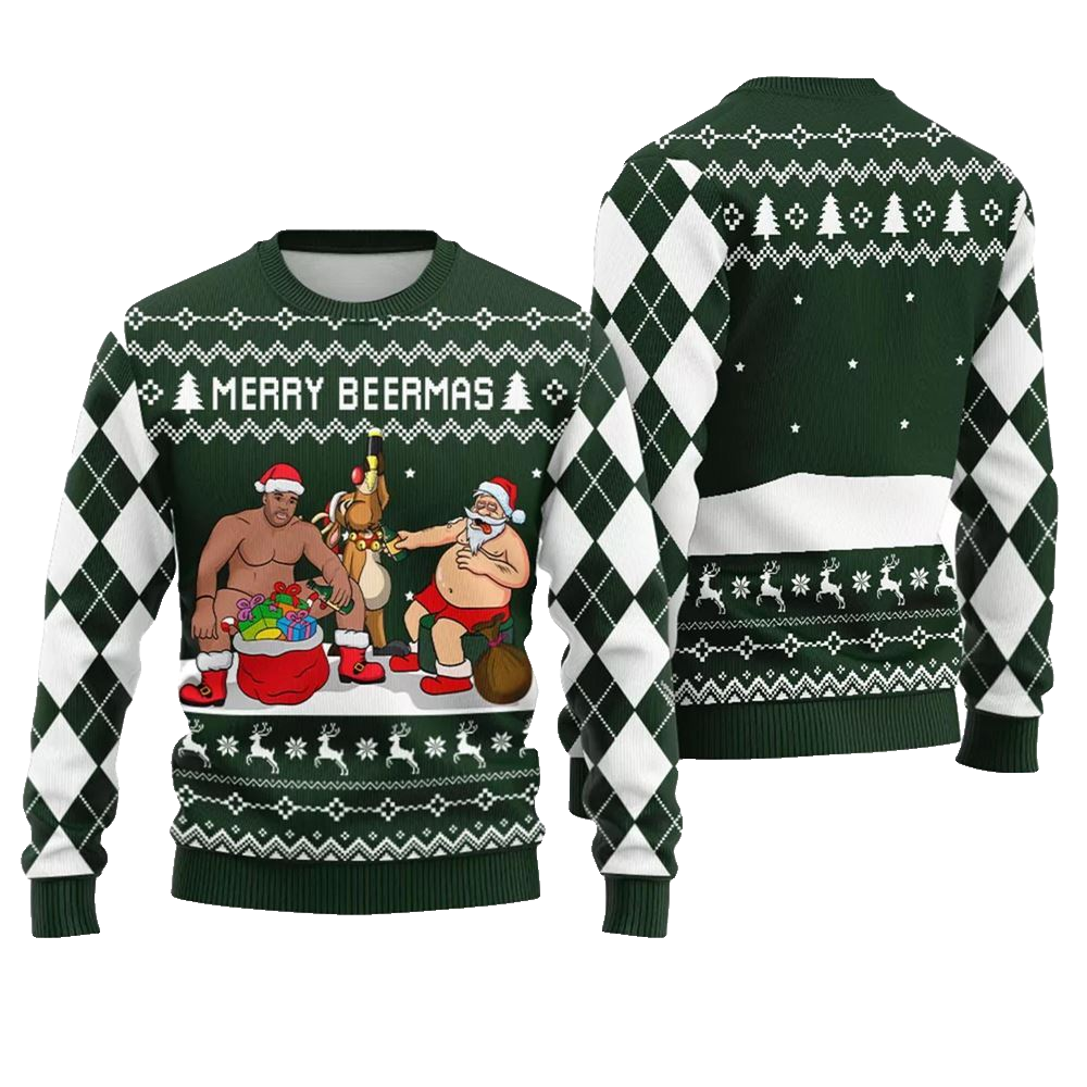 Merry Beermas Ugly Christmas Sweater - Moonbestprint